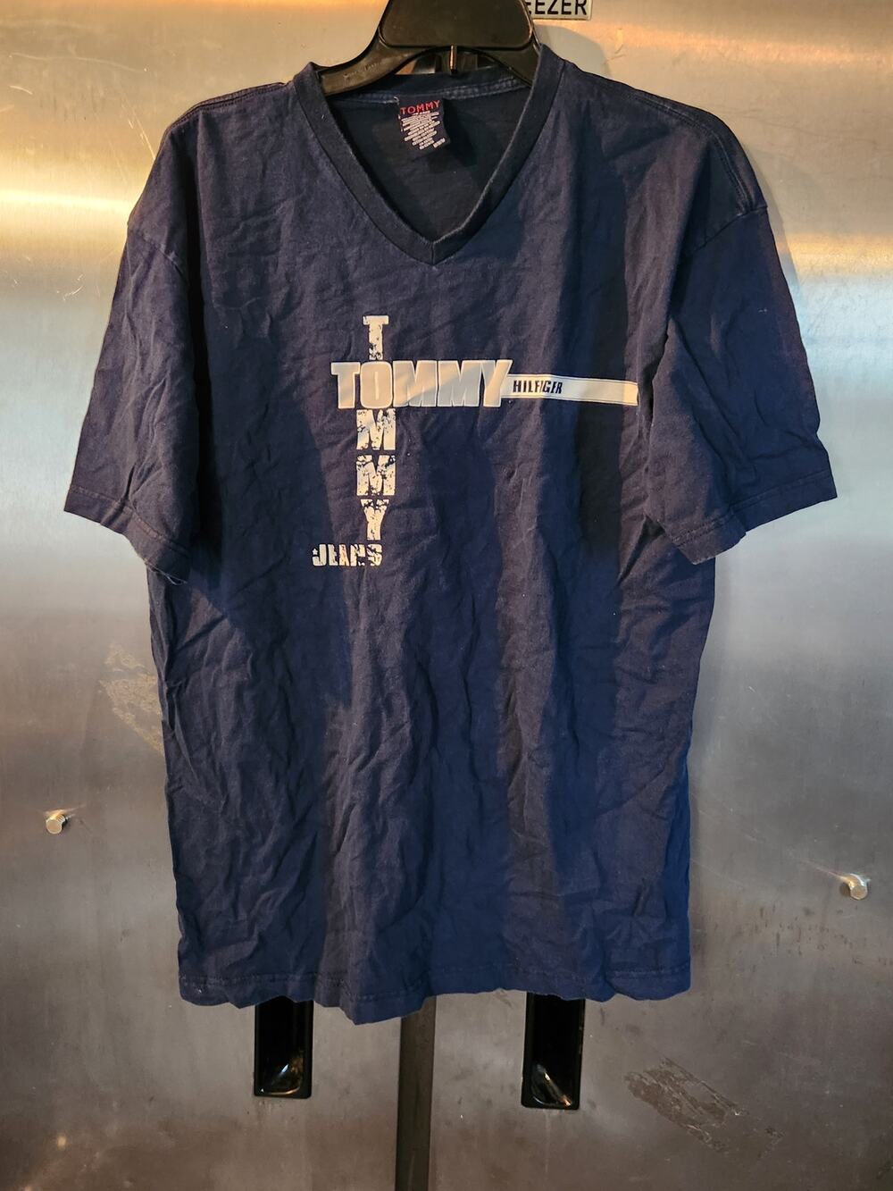Tommy Jeans Vintage Spell Out Graphic T-Shirt Men's Size M Navy